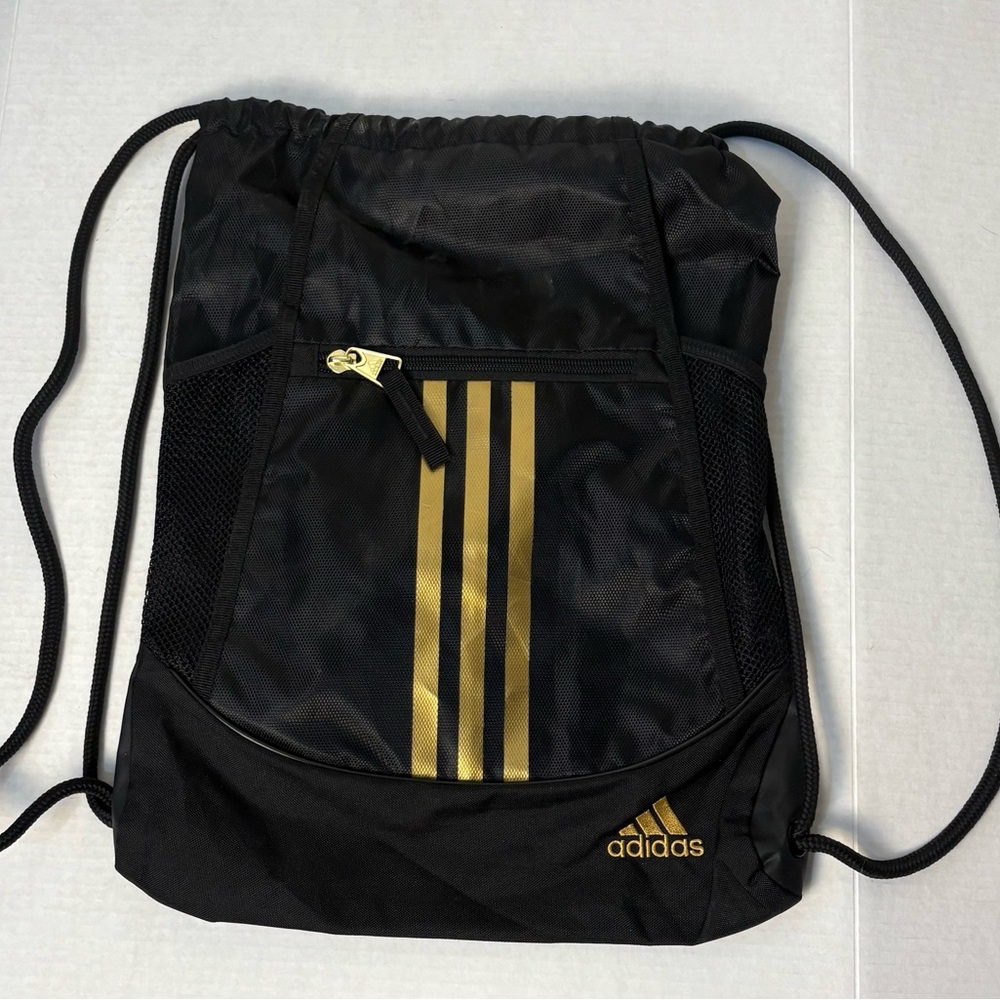 Adidas Black and Gold Backpack